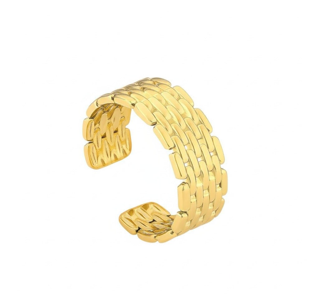 Anillo "Lazos Dorados"