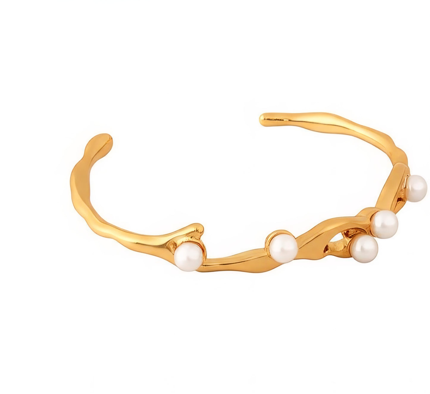 Brazalete "Serenidad Natural" con Perlas/ Belleza Orgánica y la Calma Interior